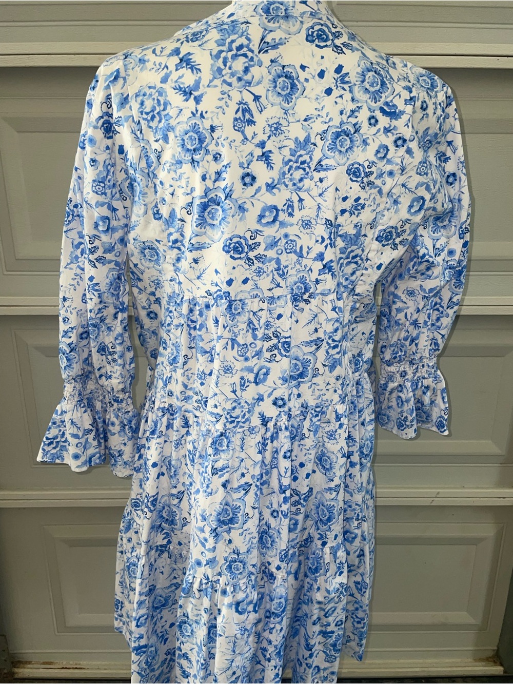 Crown & Ivy Blue Floral Tiered Women’s Dress - Picture 2 of 6